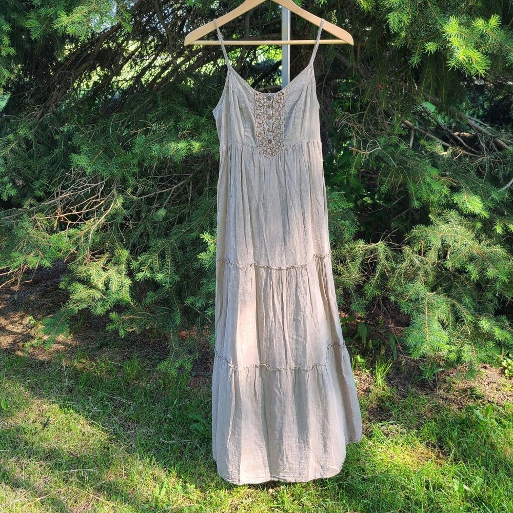 Mustard Seed Cream Maxi Dress